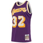 Official Los Angeles Lakers mens los angeles lakers magic johnson mitchell  ness purple 198485 hardwood classics swingman jersey | Lakers Shop