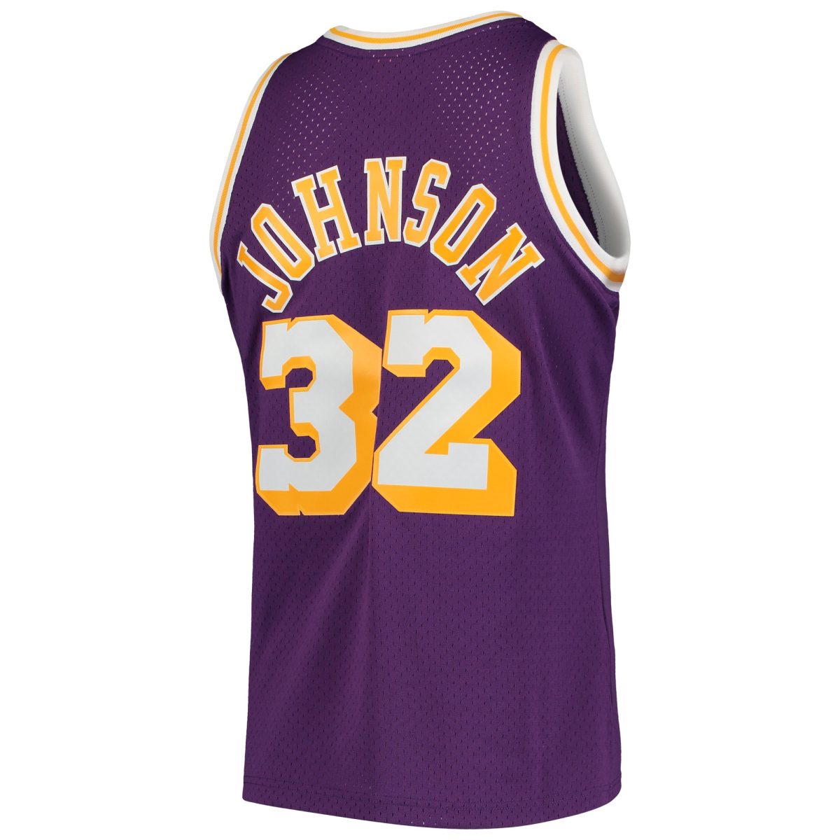 Official Los Angeles Lakers mens los angeles lakers magic johnson mitchell  ness purple 198485 hardwood classics swingman jersey | Lakers Shop