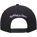 Official Los Angeles Lakers mens los angeles lakers mitchell  ness black hardwood classics front loaded snapback hat | Lakers Shop