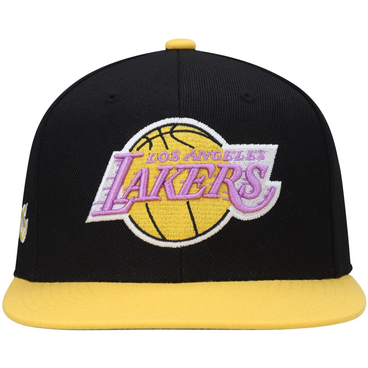 Official Los Angeles Lakers mens los angeles lakers mitchell  ness blackgold hardwood classics snapback hat | Lakers Shop