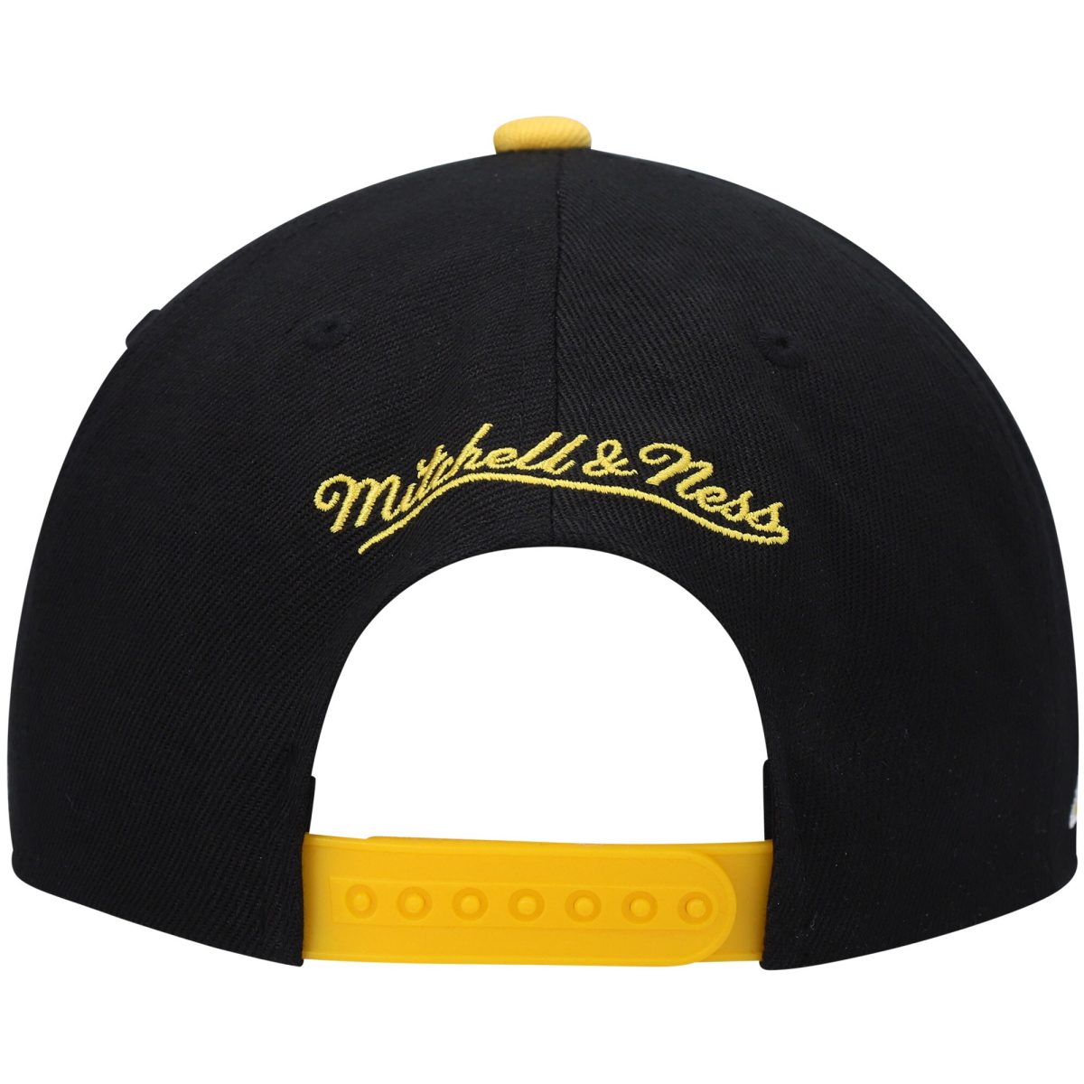 Official Los Angeles Lakers mens los angeles lakers mitchell  ness blackgold hardwood classics snapback hat | Lakers Shop