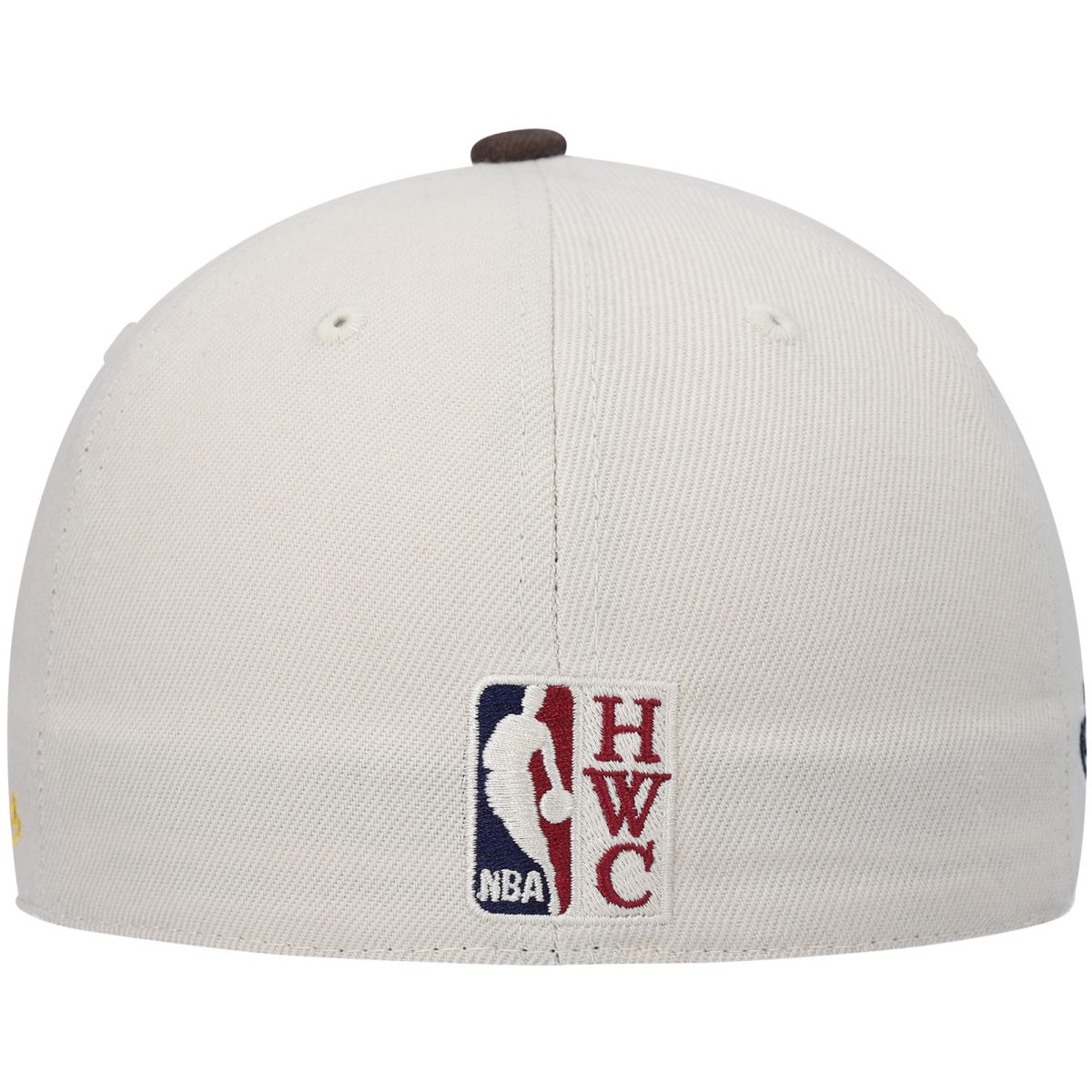 Official Los Angeles Lakers mens los angeles lakers mitchell  ness cream hardwood classics 2010 nba finals patch off white camo fitted hat | Lakers Shop