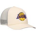 Official Los Angeles Lakers mens los angeles lakers mitchell  ness cream trucker adjustable hat | Lakers Shop