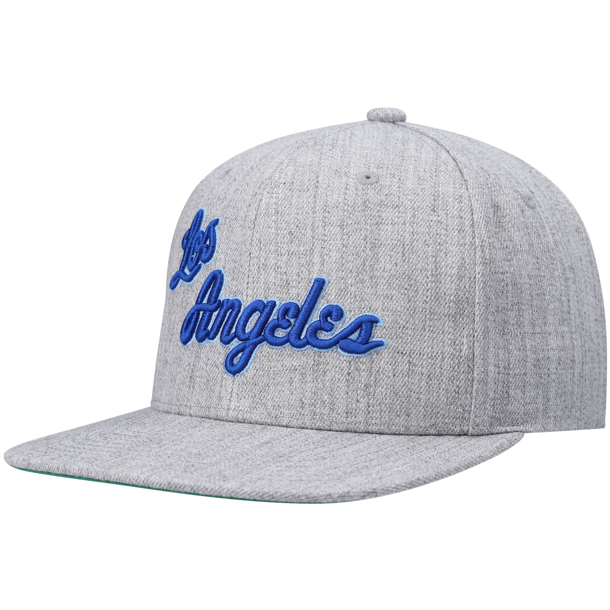 Official Los Angeles Lakers mens los angeles lakers mitchell  ness heathered gray hardwood classics team 2.0 snapback hat | Lakers Shop