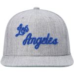 Official Los Angeles Lakers mens los angeles lakers mitchell  ness heathered gray hardwood classics team 2.0 snapback hat | Lakers Shop