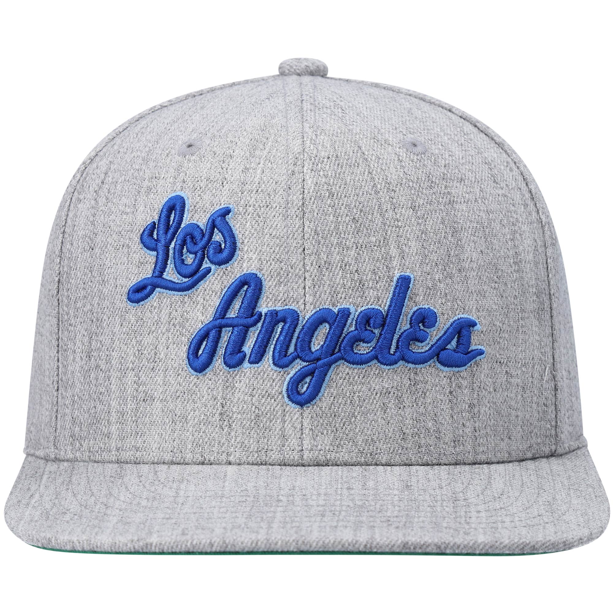 Official Los Angeles Lakers mens los angeles lakers mitchell  ness heathered gray hardwood classics team 2.0 snapback hat | Lakers Shop
