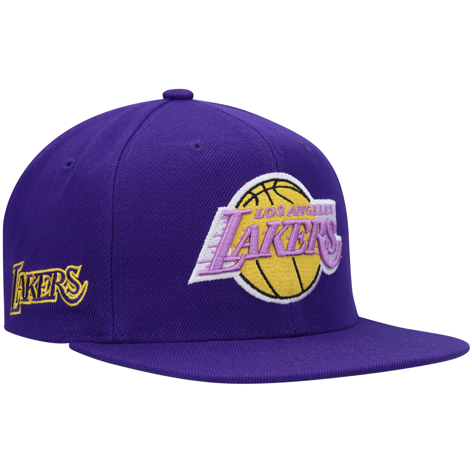 Official Los Angeles Lakers mens los angeles lakers mitchell  ness purple hardwood classics snapback hat | Lakers Shop