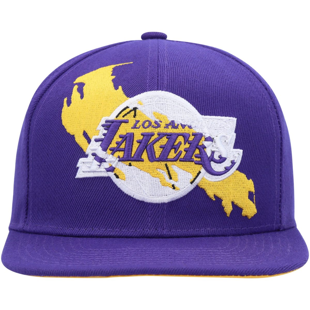 Official Los Angeles Lakers mens los angeles lakers mitchell  ness purple paint by numbers snapback hat | Lakers Shop