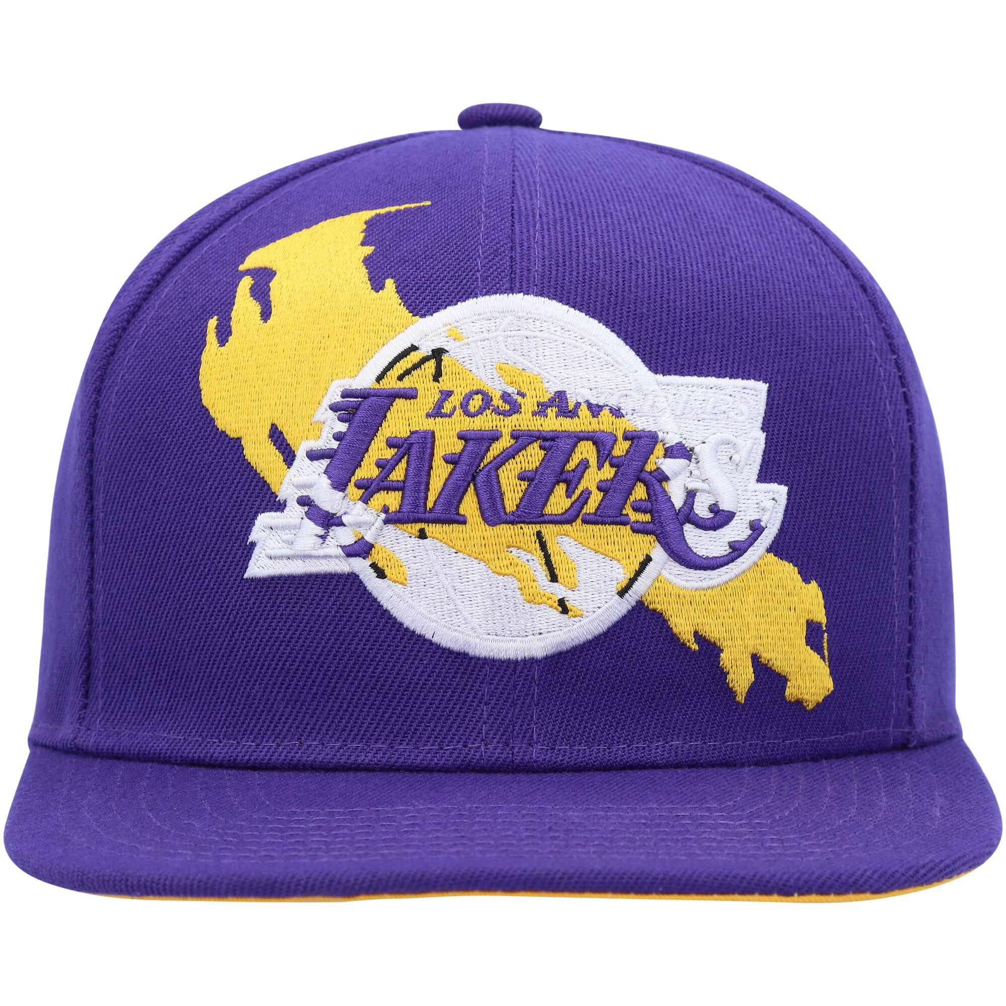 Official Los Angeles Lakers mens los angeles lakers mitchell  ness purple paint by numbers snapback hat | Lakers Shop