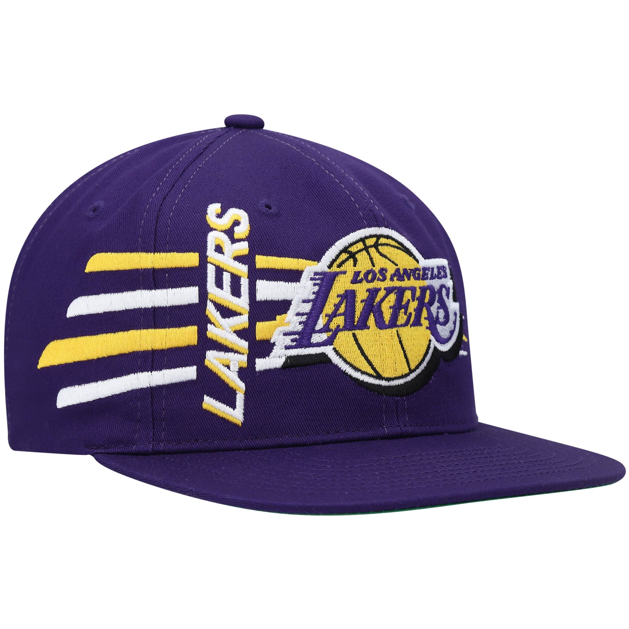 Official Los Angeles Lakers mens los angeles lakers mitchell  ness purple retro bolt deadstock snapback hat | Lakers Shop