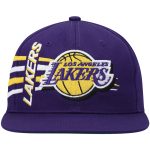 Official Los Angeles Lakers mens los angeles lakers mitchell  ness purple retro bolt deadstock snapback hat | Lakers Shop