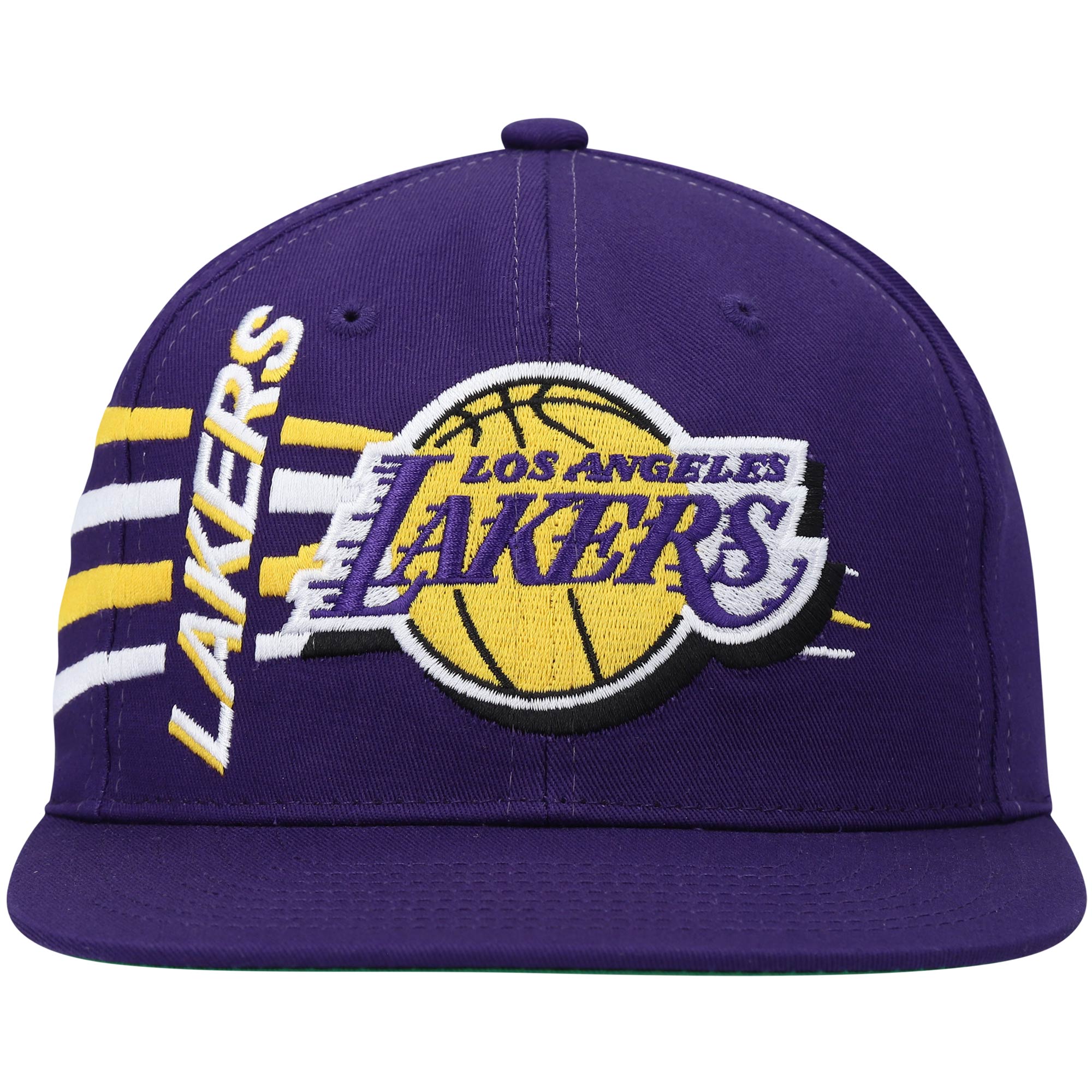 Official Los Angeles Lakers mens los angeles lakers mitchell  ness purple retro bolt deadstock snapback hat | Lakers Shop