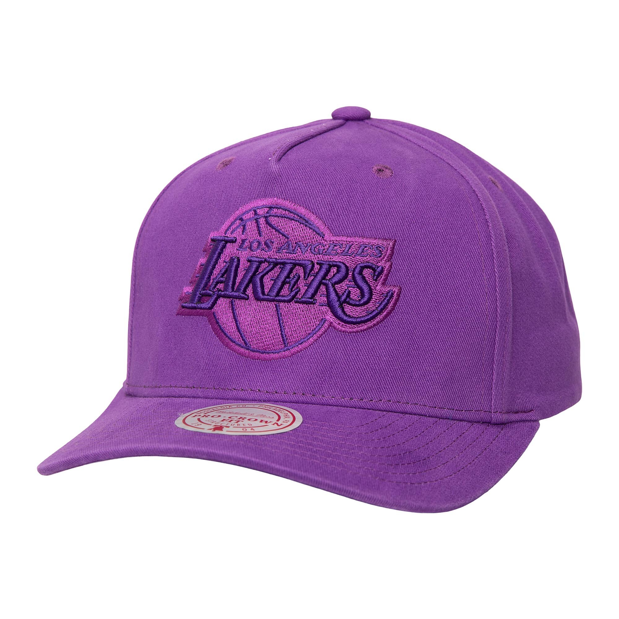 Official Los Angeles Lakers mens los angeles lakers mitchell  ness purple washed out tonal logo snapback hat | Lakers Shop