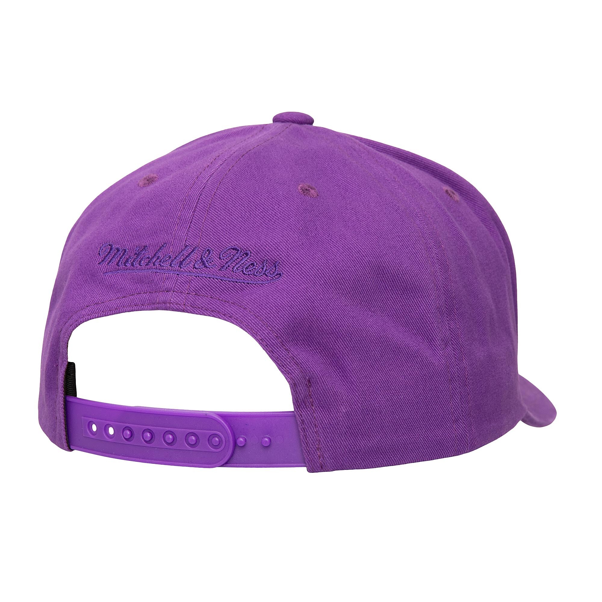 Official Los Angeles Lakers mens los angeles lakers mitchell  ness purple washed out tonal logo snapback hat | Lakers Shop