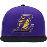 Official Los Angeles Lakers mens los angeles lakers mitchell  ness purpleblack side core 2.0 snapback hat | Lakers Shop