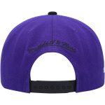 Official Los Angeles Lakers mens los angeles lakers mitchell  ness purpleblack side core 2.0 snapback hat | Lakers Shop