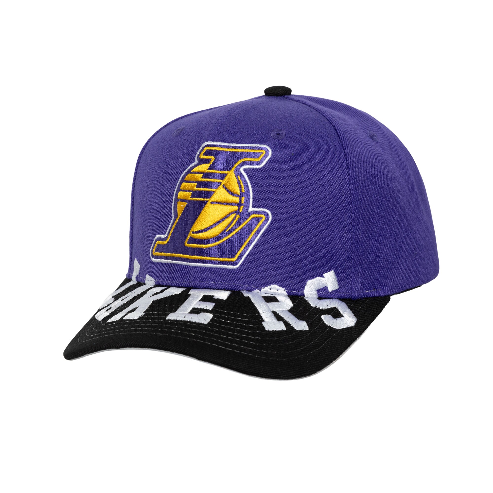 Official Los Angeles Lakers mens los angeles lakers mitchell  ness purpleblack underarch two-tone pro crown snapback hat | Lakers Shop