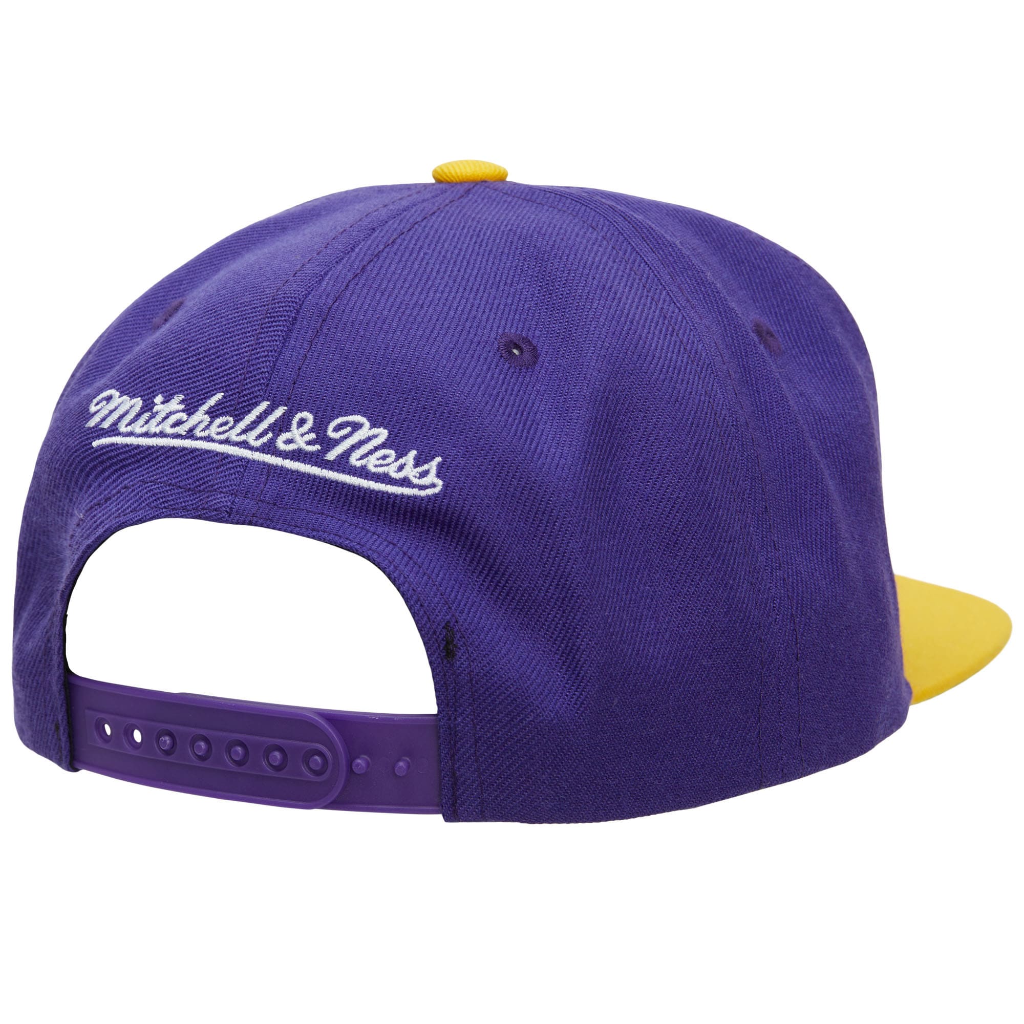 Official Los Angeles Lakers mens los angeles lakers mitchell  ness purplegold hardwood classics 198788 back-to-back nba champions snapback hat | Lakers Shop