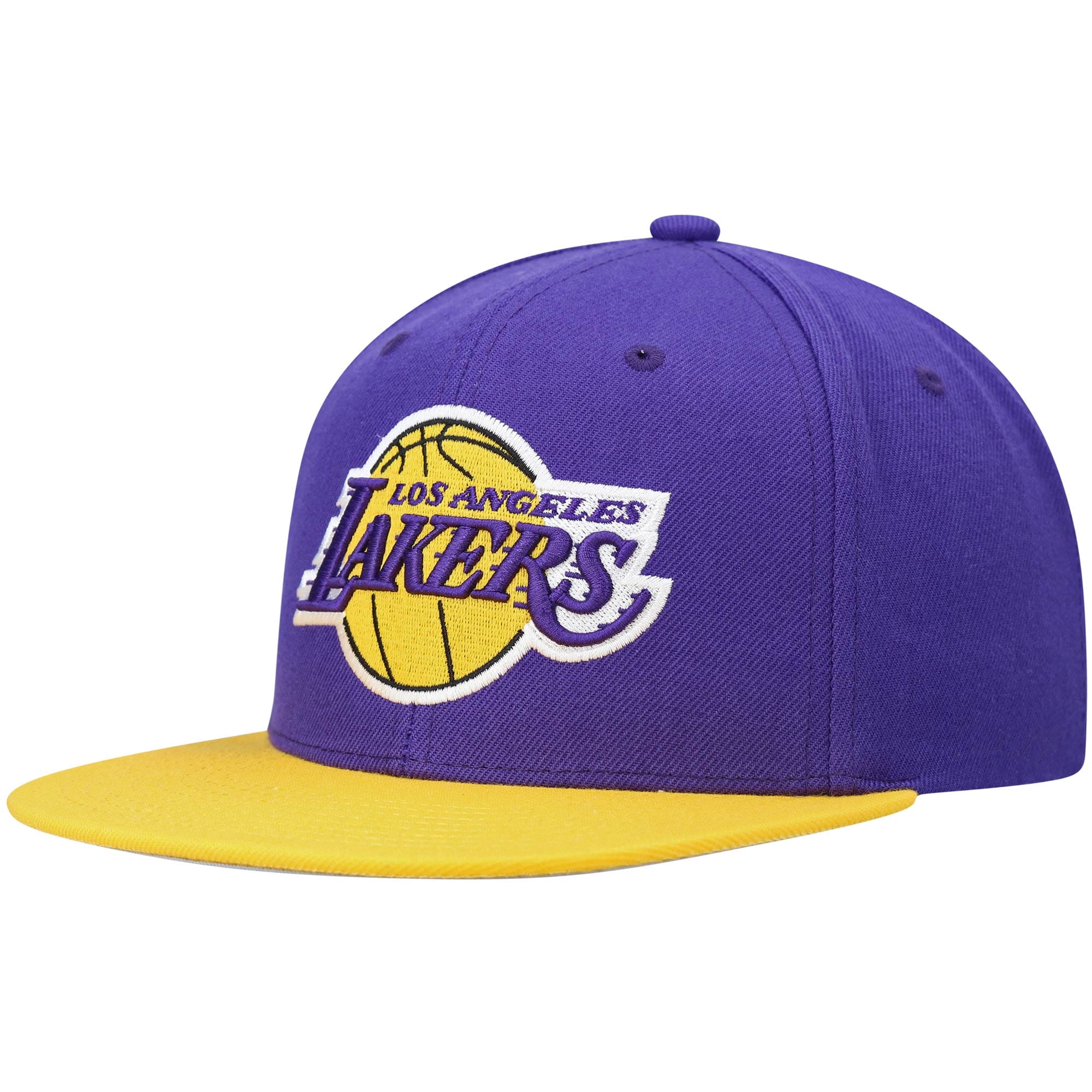 Official Los Angeles Lakers mens los angeles lakers mitchell  ness purplegold team two-tone 2.0 snapback hat | Lakers Shop