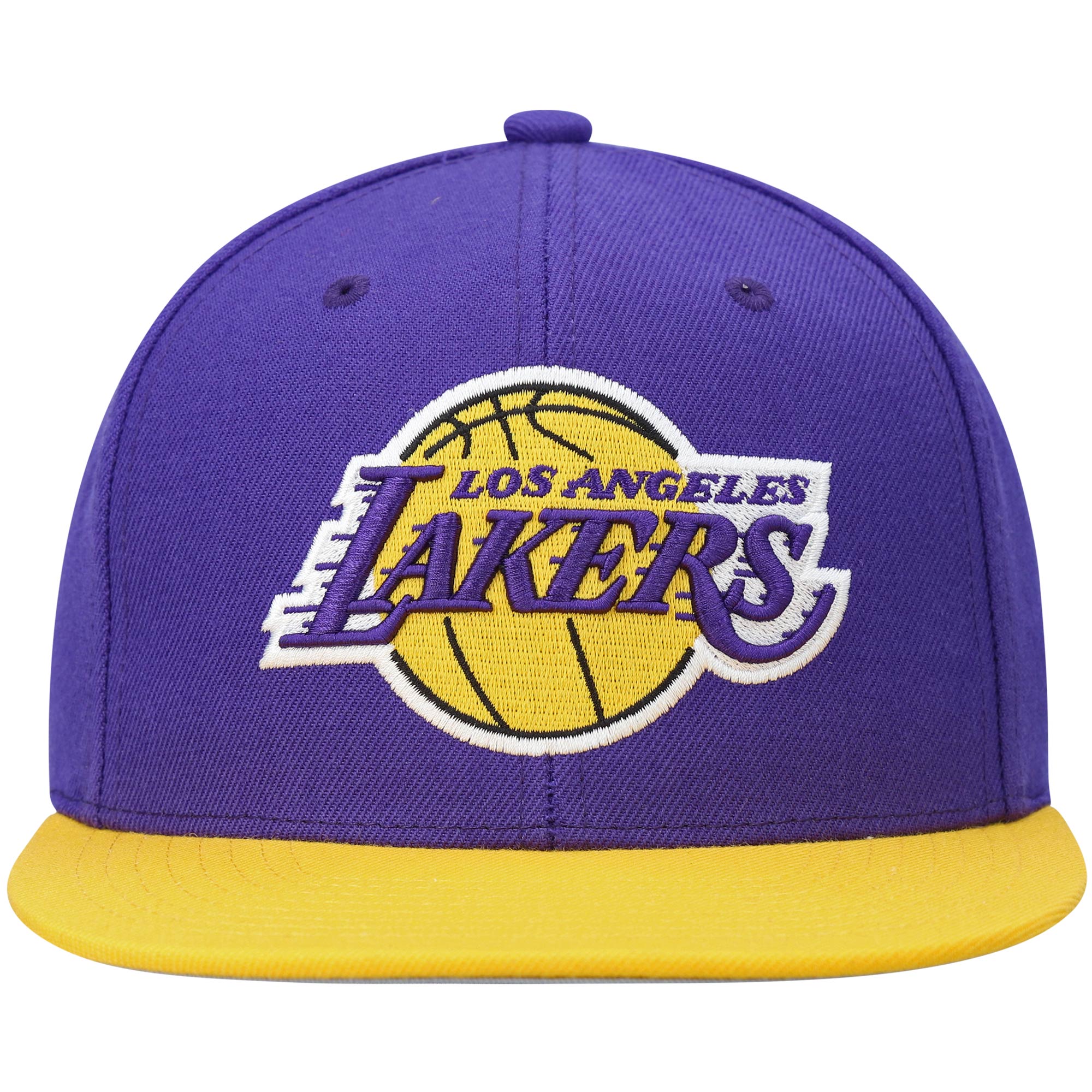 Official Los Angeles Lakers mens los angeles lakers mitchell  ness purplegold team two-tone 2.0 snapback hat | Lakers Shop