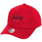 Official Los Angeles Lakers mens los angeles lakers mitchell  ness red fire red pro crown snapback hat | Lakers Shop