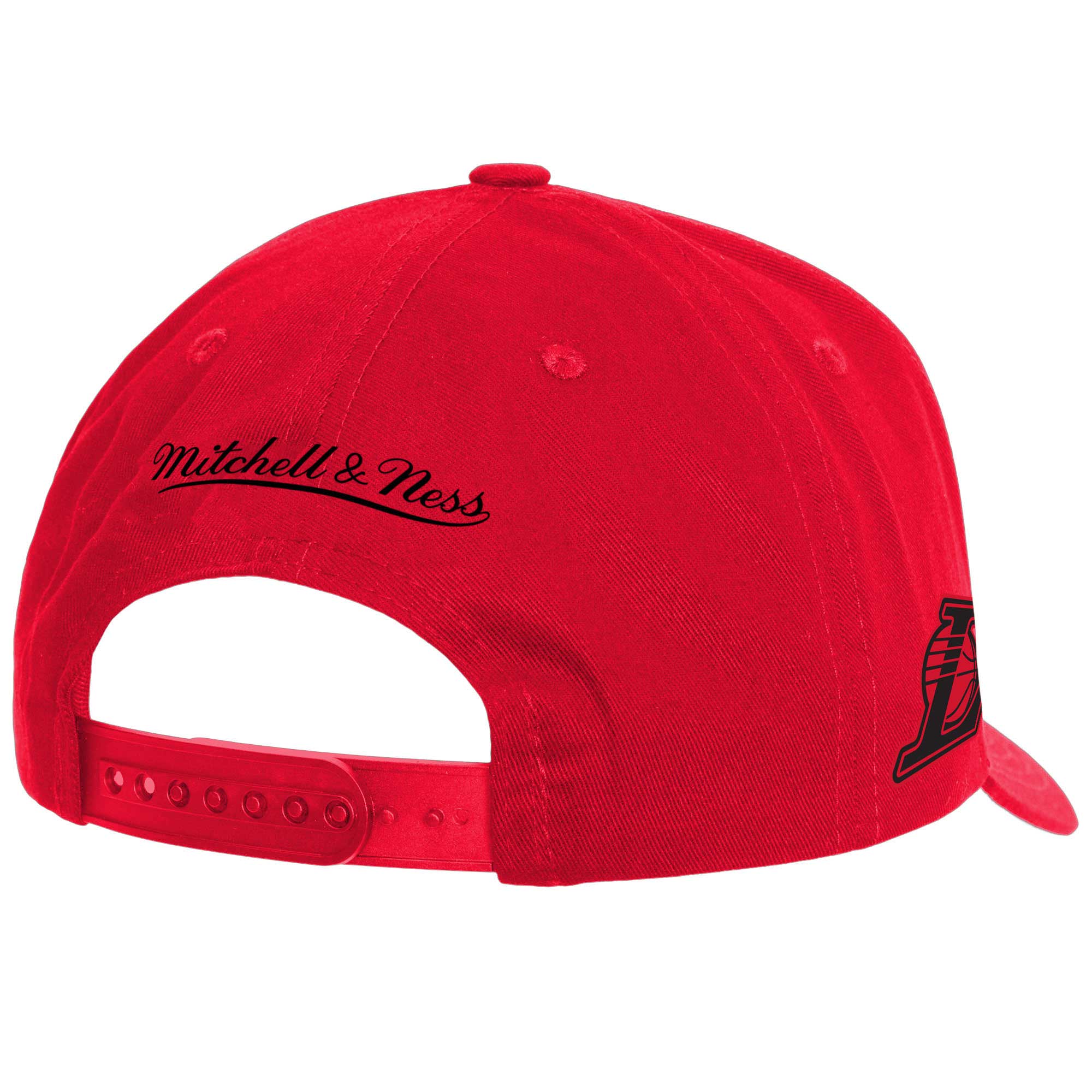 Official Los Angeles Lakers mens los angeles lakers mitchell  ness red fire red pro crown snapback hat | Lakers Shop