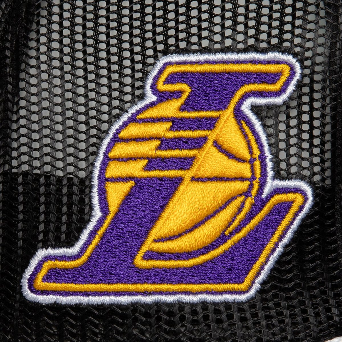 Official Los Angeles Lakers mens los angeles lakers mitchell  ness white hardwood classics blocker foam front trucker snapback hat | Lakers Shop