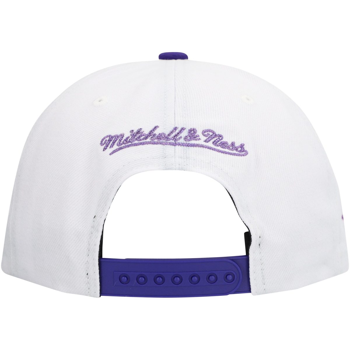 Official Los Angeles Lakers mens los angeles lakers mitchell  ness white soul logo shine 2-tone snapback hat | Lakers Shop