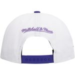 Official Los Angeles Lakers mens los angeles lakers mitchell  ness white soul logo shine 2-tone snapback hat | Lakers Shop