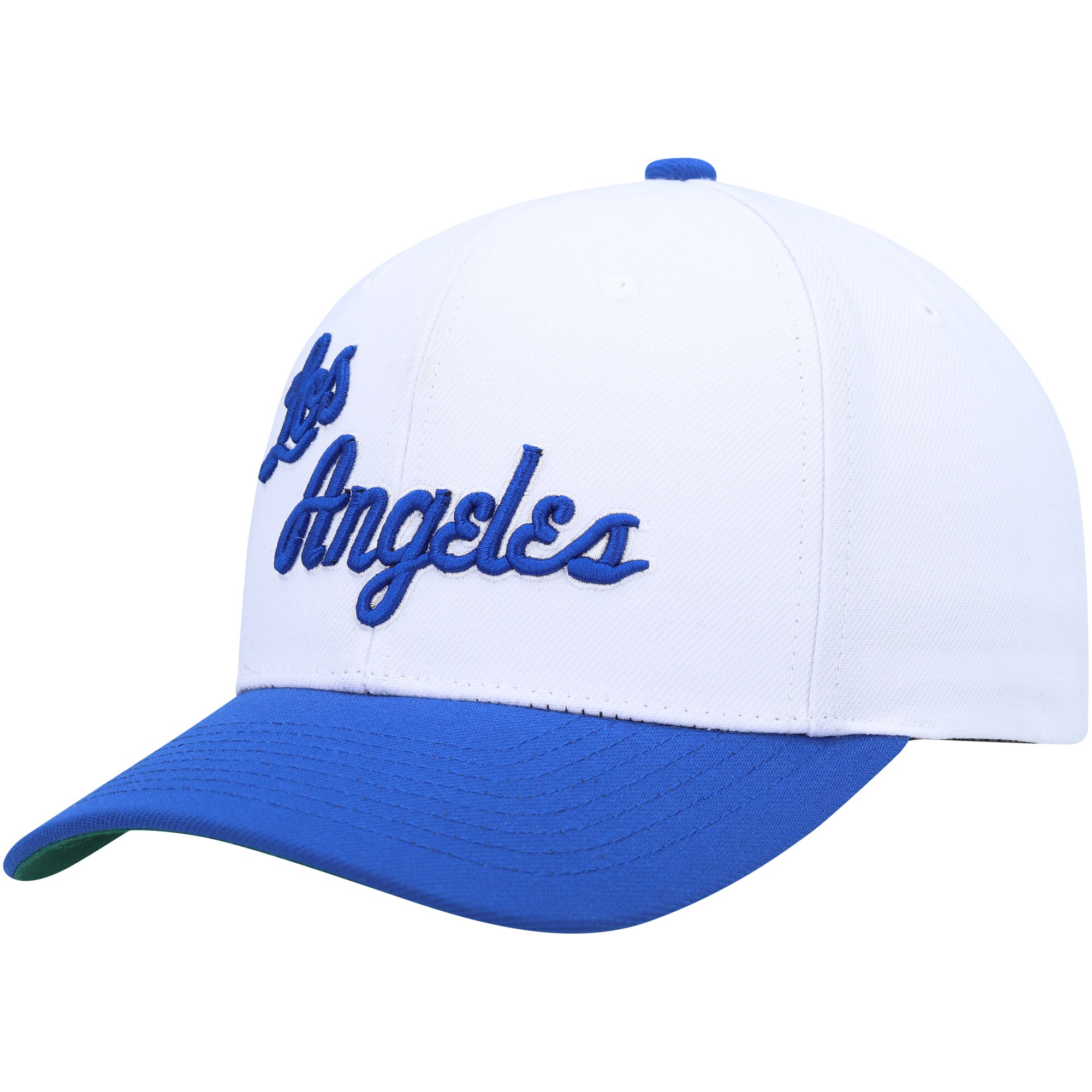 Official Los Angeles Lakers mens los angeles lakers mitchell  ness whitepowder blue hardwood classics core 2-tone 2.0 pro snapback hat | Lakers Shop