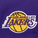 Official Los Angeles Lakers mens los angeles lakers mitchell  ness whitepurple retro sport color block script snapback hat | Lakers Shop