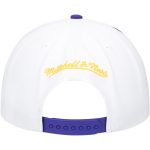 Official Los Angeles Lakers mens los angeles lakers mitchell  ness whitepurple waverunner snapback hat | Lakers Shop