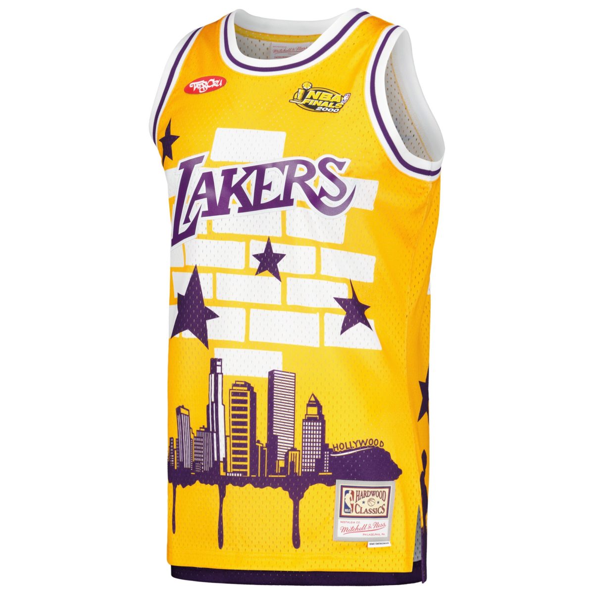 Official Los Angeles Lakers mens los angeles lakers mitchell  ness x tats cru gold hardwood classics fashion jersey | Lakers Shop