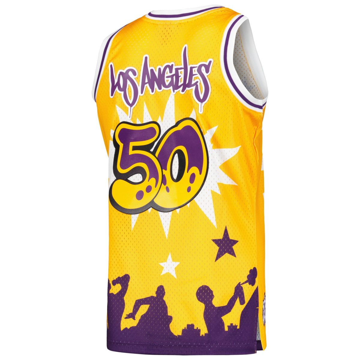 Official Los Angeles Lakers mens los angeles lakers mitchell  ness x tats cru gold hardwood classics fashion jersey | Lakers Shop