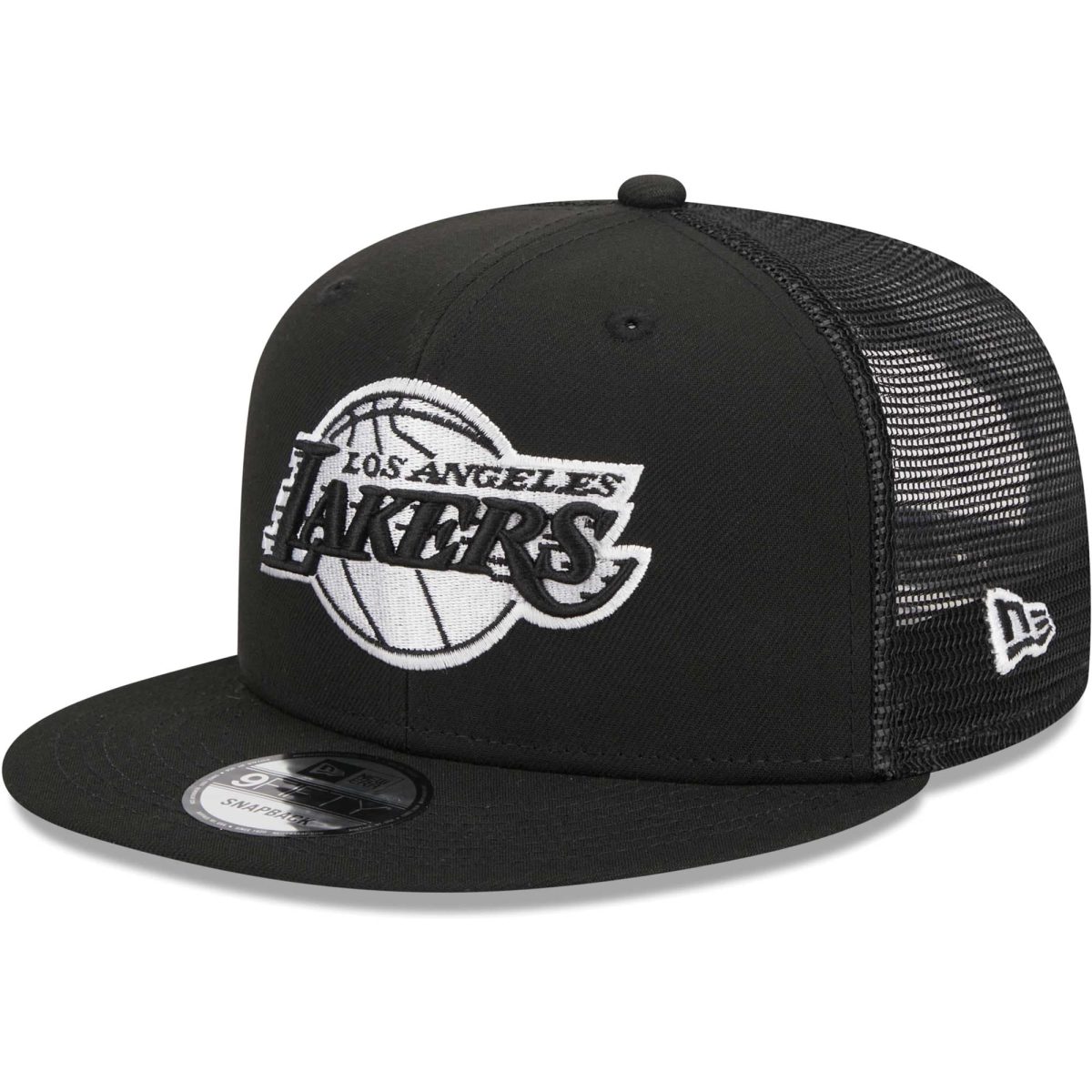Official Los Angeles Lakers mens los angeles lakers new era black 9fifty snapback trucker hat | Lakers Shop