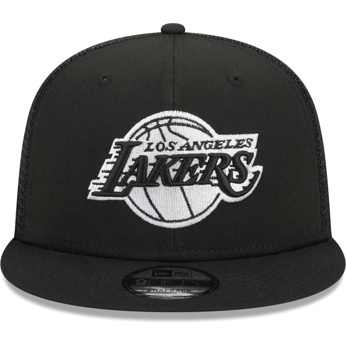 Official Los Angeles Lakers mens los angeles lakers new era black 9fifty snapback trucker hat | Lakers Shop