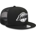 Official Los Angeles Lakers mens los angeles lakers new era black 9fifty snapback trucker hat | Lakers Shop
