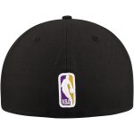 Official Los Angeles Lakers mens los angeles lakers new era black blackout shadow logo 59fifty fitted hat | Lakers Shop