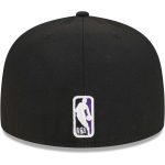 Official Los Angeles Lakers mens los angeles lakers new era black checkerboard uv 59fifty fitted hat | Lakers Shop