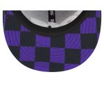 Official Los Angeles Lakers mens los angeles lakers new era black checkerboard uv 59fifty fitted hat | Lakers Shop