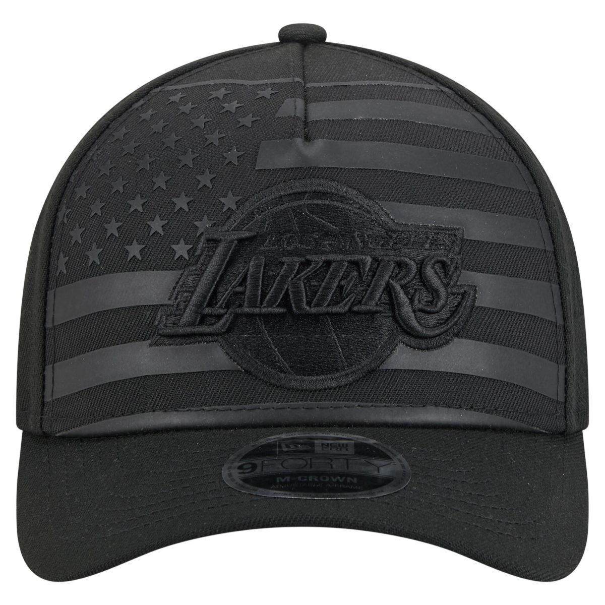 Official Los Angeles Lakers mens los angeles lakers new era black game day flag a-frame 9forty adjustable hat | Lakers Shop