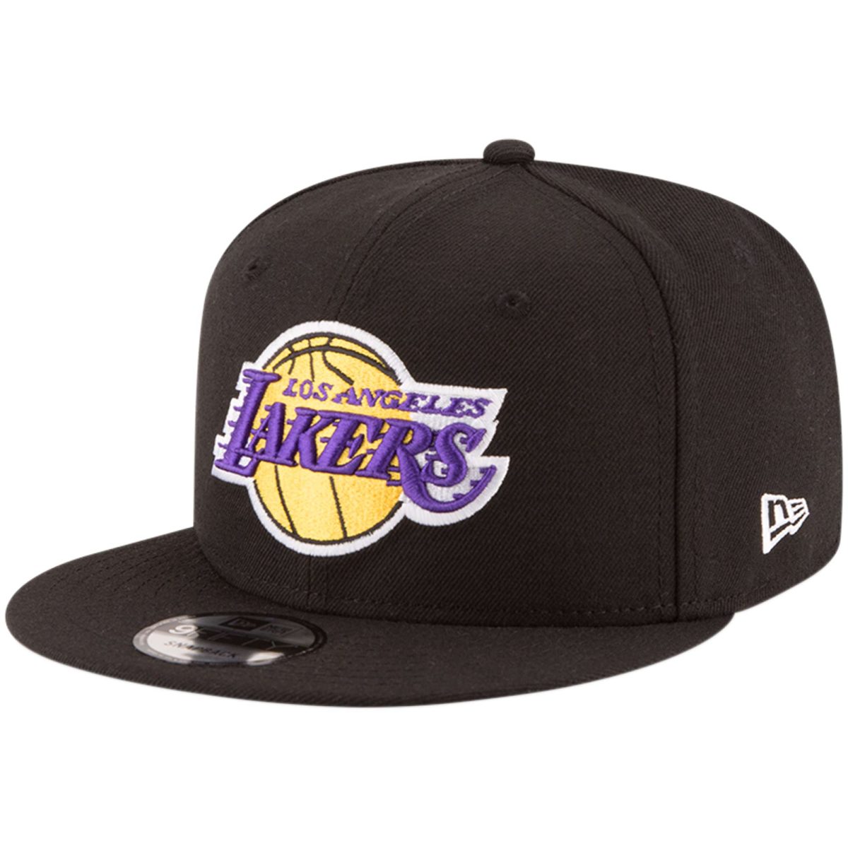 Official Los Angeles Lakers mens los angeles lakers new era black official team color 9fifty snapback hat | Lakers Shop