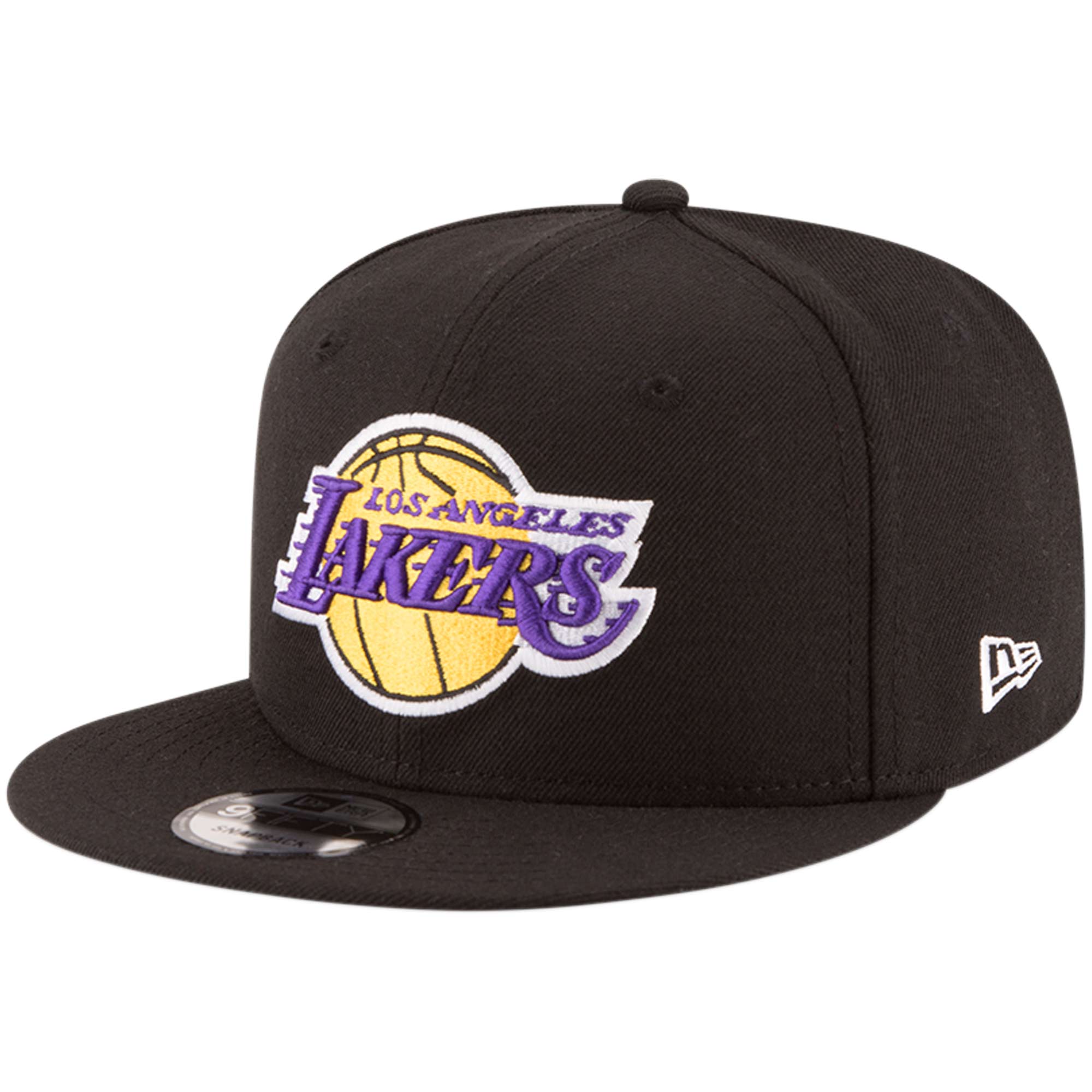 Official Los Angeles Lakers mens los angeles lakers new era black official team color 9fifty snapback hat | Lakers Shop
