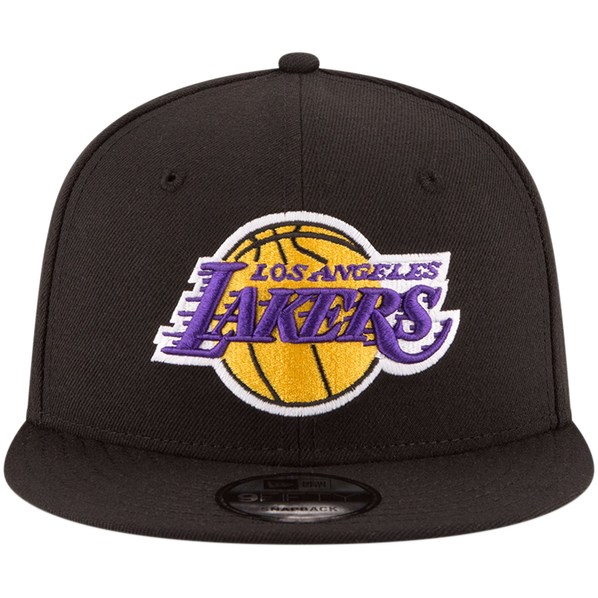 Official Los Angeles Lakers mens los angeles lakers new era black official team color 9fifty snapback hat | Lakers Shop