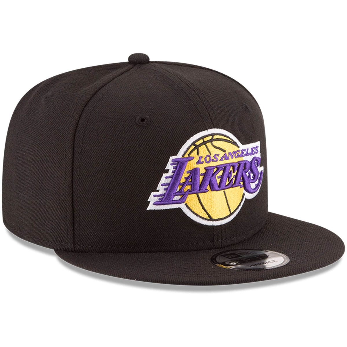 Official Los Angeles Lakers mens los angeles lakers new era black official team color 9fifty snapback hat | Lakers Shop