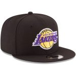 Official Los Angeles Lakers mens los angeles lakers new era black official team color 9fifty snapback hat | Lakers Shop