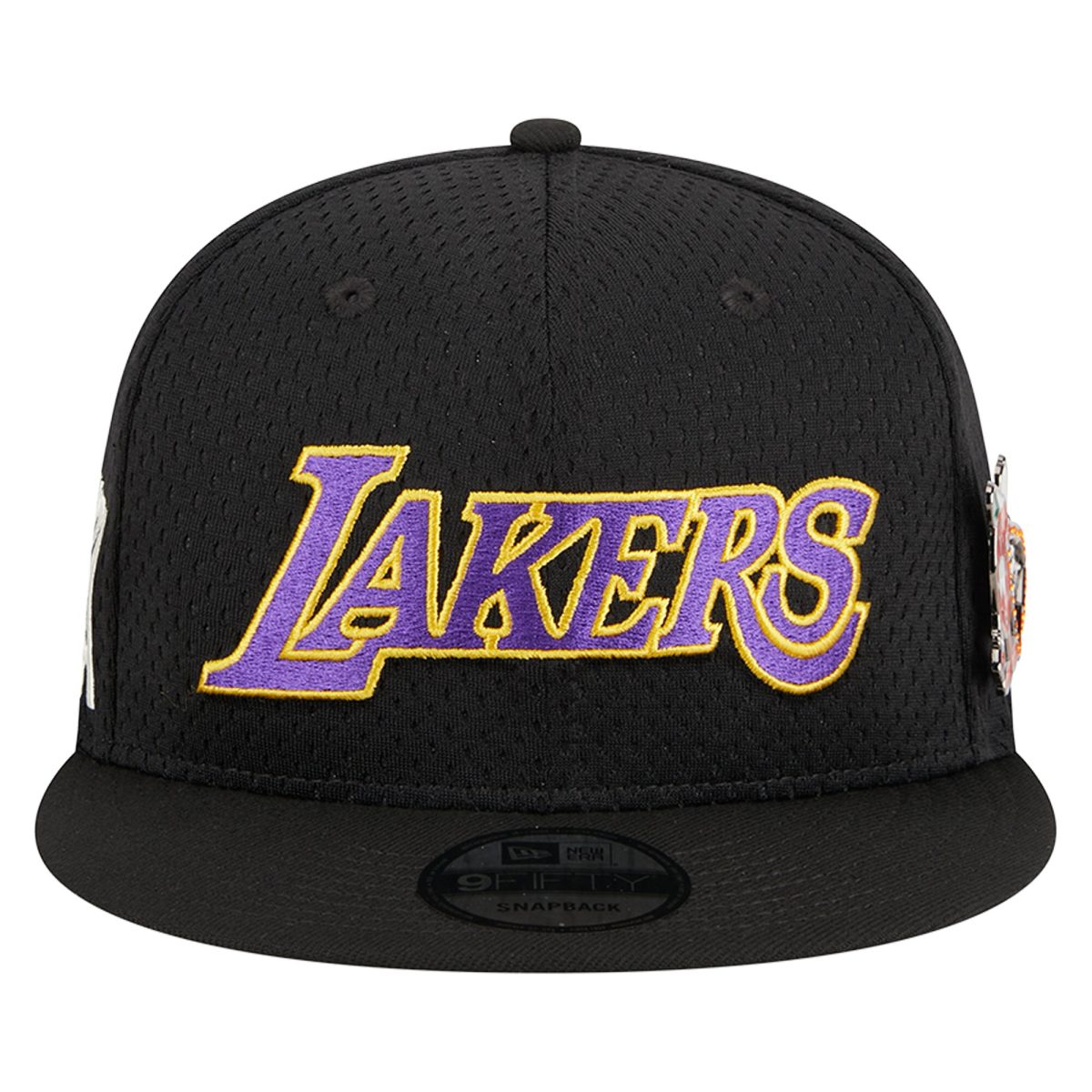 Official Los Angeles Lakers mens los angeles lakers new era black post-up pin mesh 9fifty snapback hat | Lakers Shop