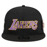 Official Los Angeles Lakers mens los angeles lakers new era black post-up pin mesh 9fifty snapback hat | Lakers Shop