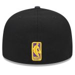Official Los Angeles Lakers mens los angeles lakers new era black rally drive checkerboard 59fifty crown fitted hat | Lakers Shop