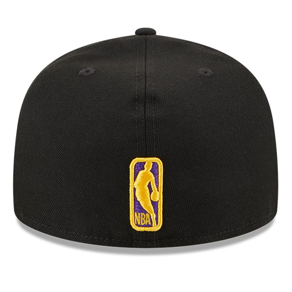 Official Los Angeles Lakers mens los angeles lakers new era black taping 59fifty fitted hat | Lakers Shop